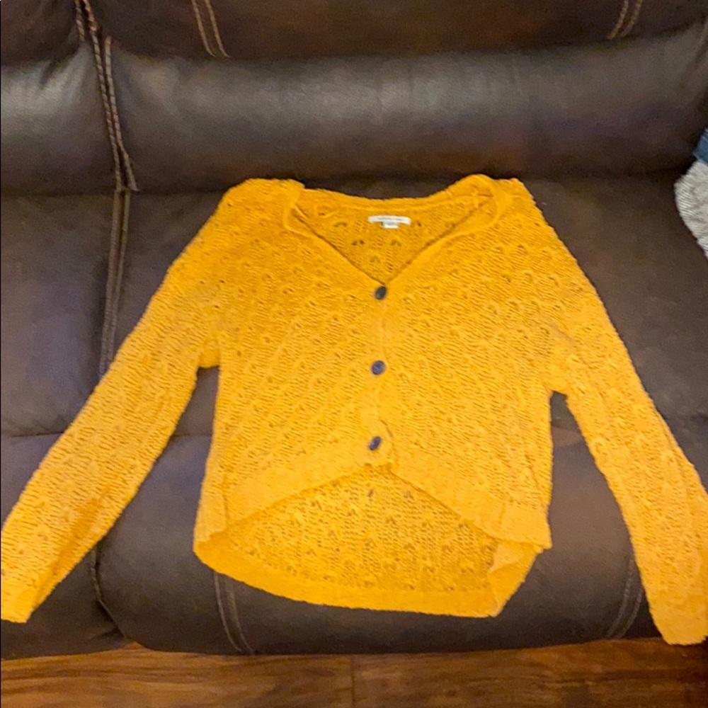 American eagle button up sweater
